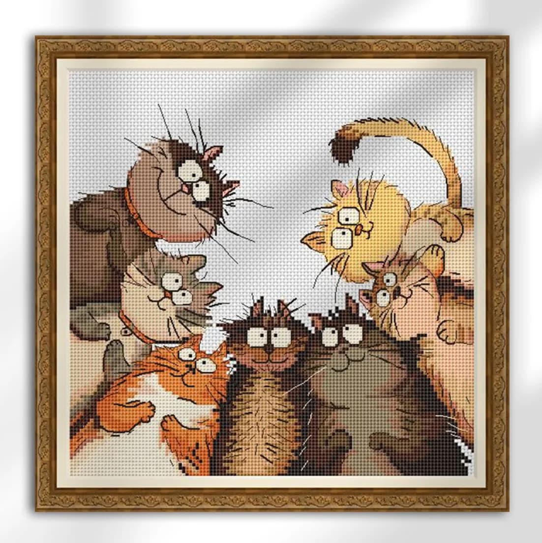 Quirky Cats, cross stitch pattern, modern cross stitch, PDF, instant download, CAT60-1