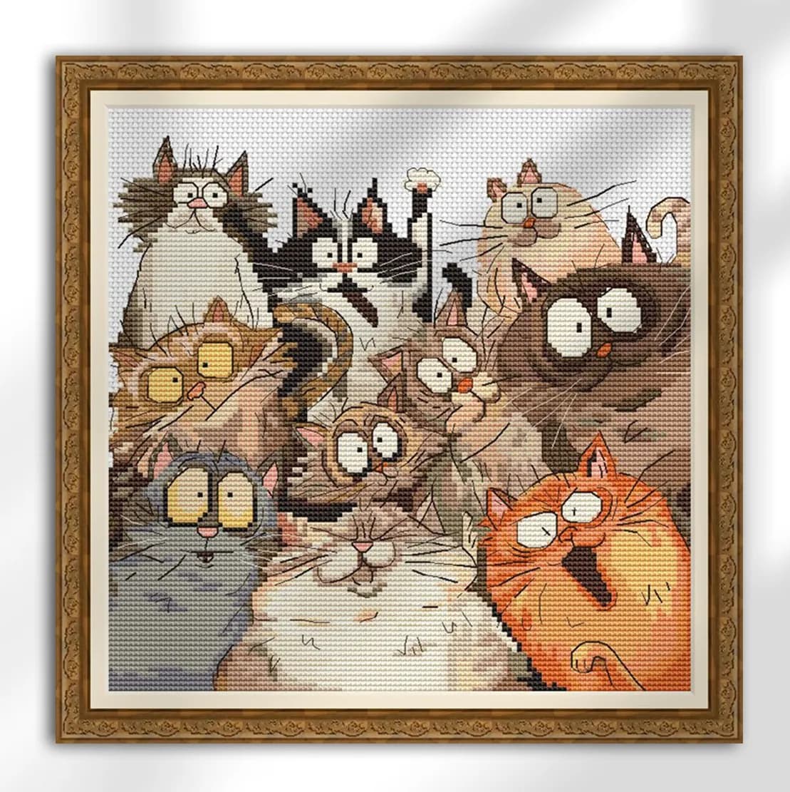 Quirky Cats, cross stitch pattern, modern cross stitch, PDF, instant download, CAT60-2