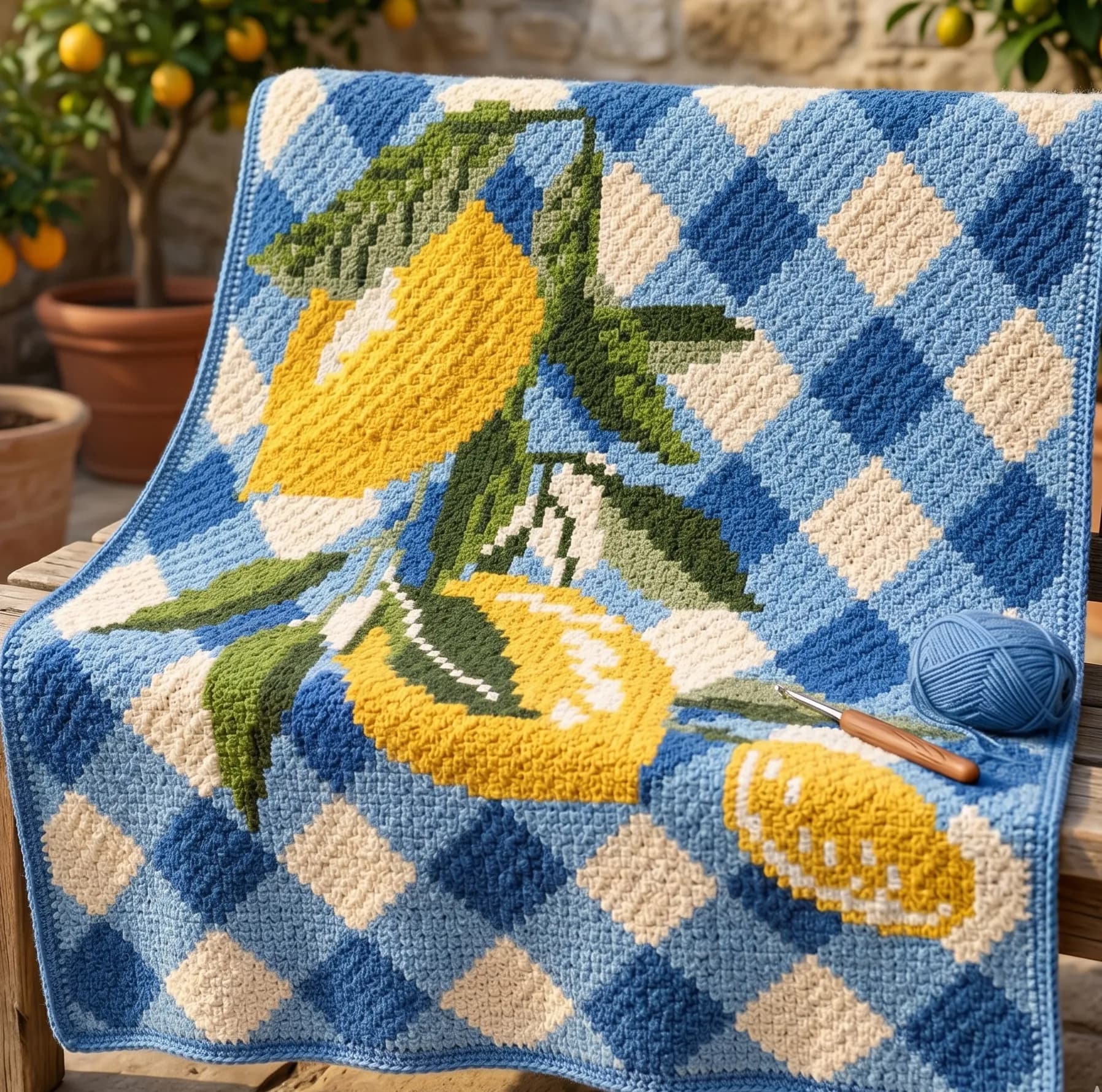 Graph, Pattern, C2C and Tapestry Crochet, Crochet, Blanket, Afghan, PDF, instant download, Kids blanket, Gifts, c2cFLR31