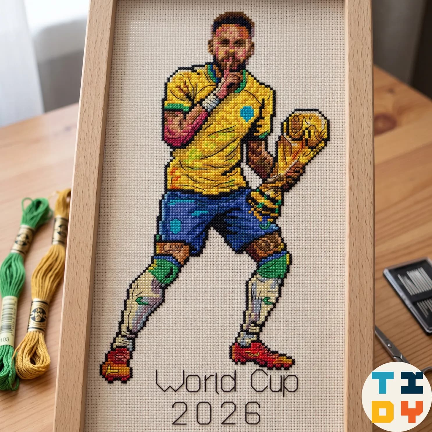 World cup 2026, Cross Stitch Pattern, Neymar Jr. , Jobs-Hobbies-Sports, PDF, instant download, WORLDCUP01-2