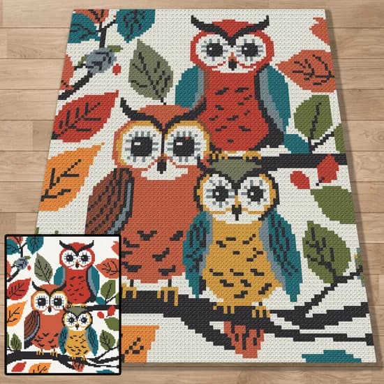 Graph, Pattern, C2C and Tapestry Crochet, Crochet, Blanket, Afghan, PDF, instant download, Kids blanket, Gifts, c2cBIRD06