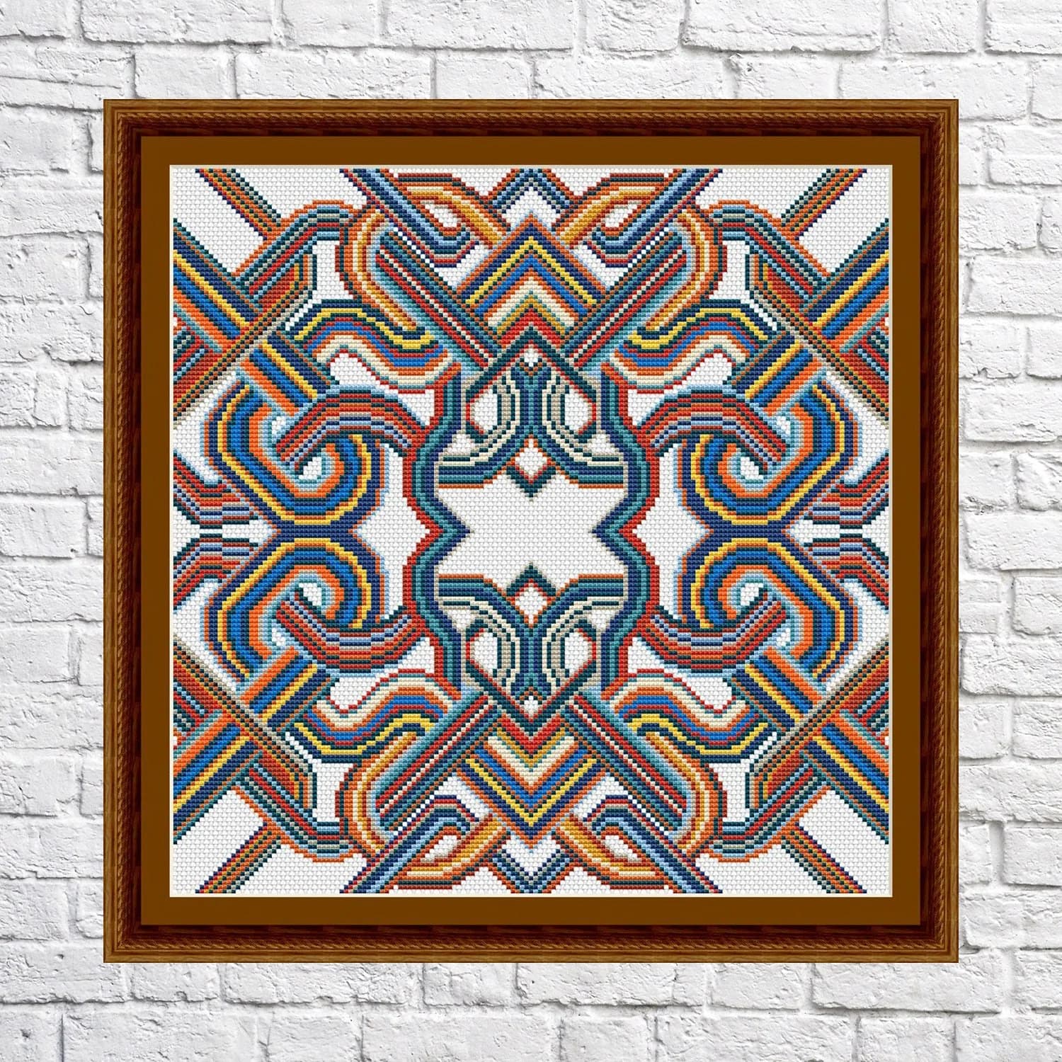 Abstract geometric design cross stitch pattern, modern cross stitch, PDF, instant download, Geo112