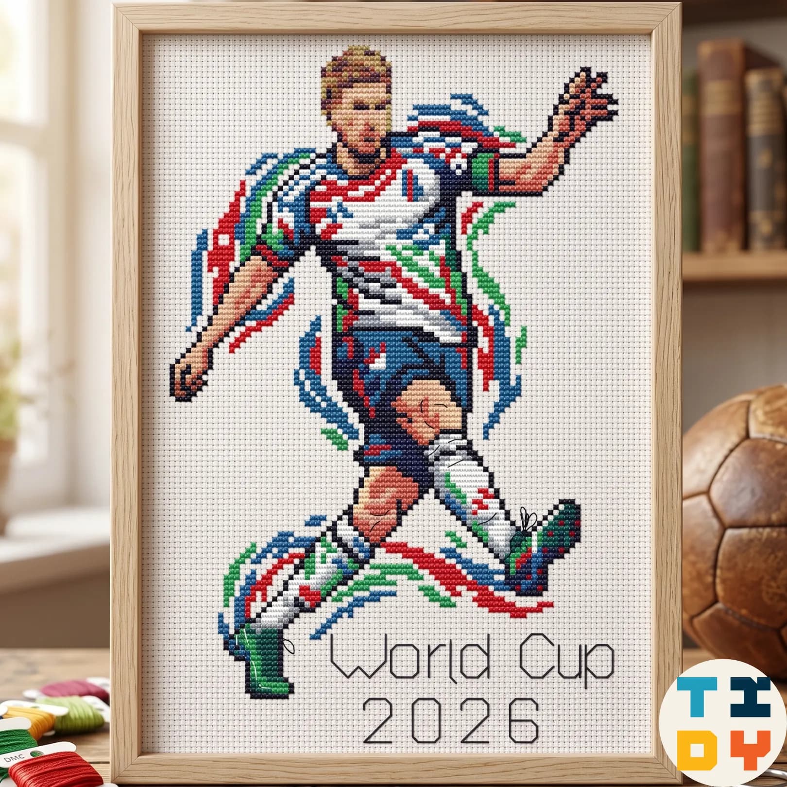 World cup 2026, Cross Stitch Pattern, Kevin De Bruyne , Jobs-Hobbies-Sports, PDF, instant download, WORLDCUP02-1