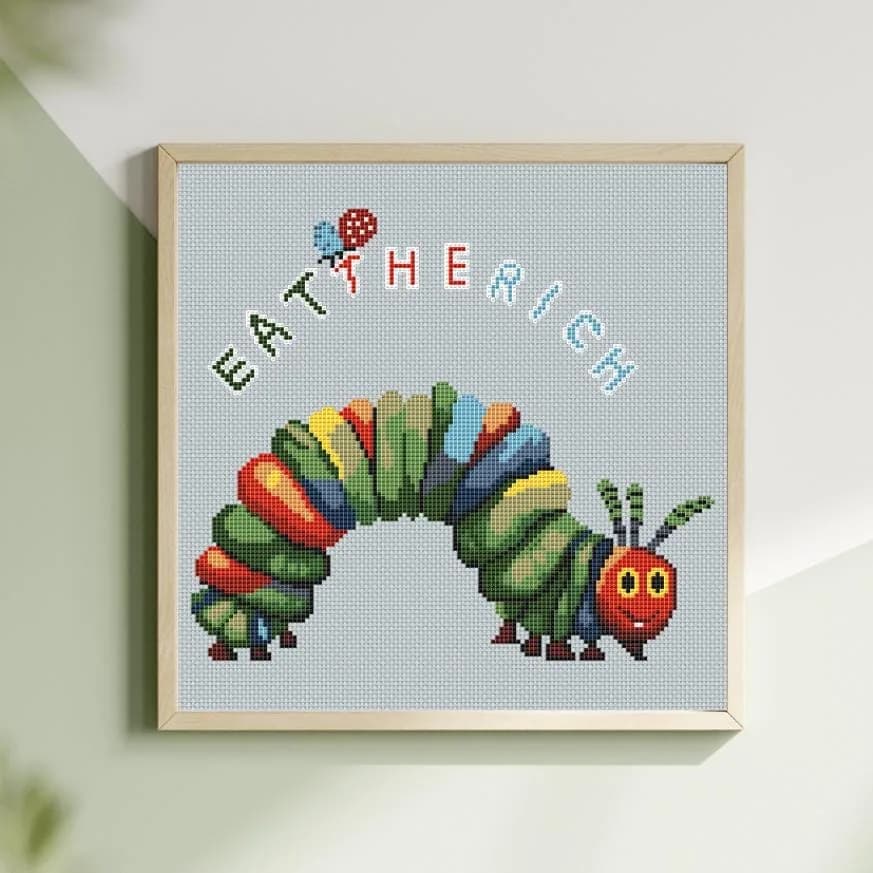 EAT the Rich, cross stitch patterns, Funny Stitch Patterns, Proverb & citation, PDF, instant download, PRV64