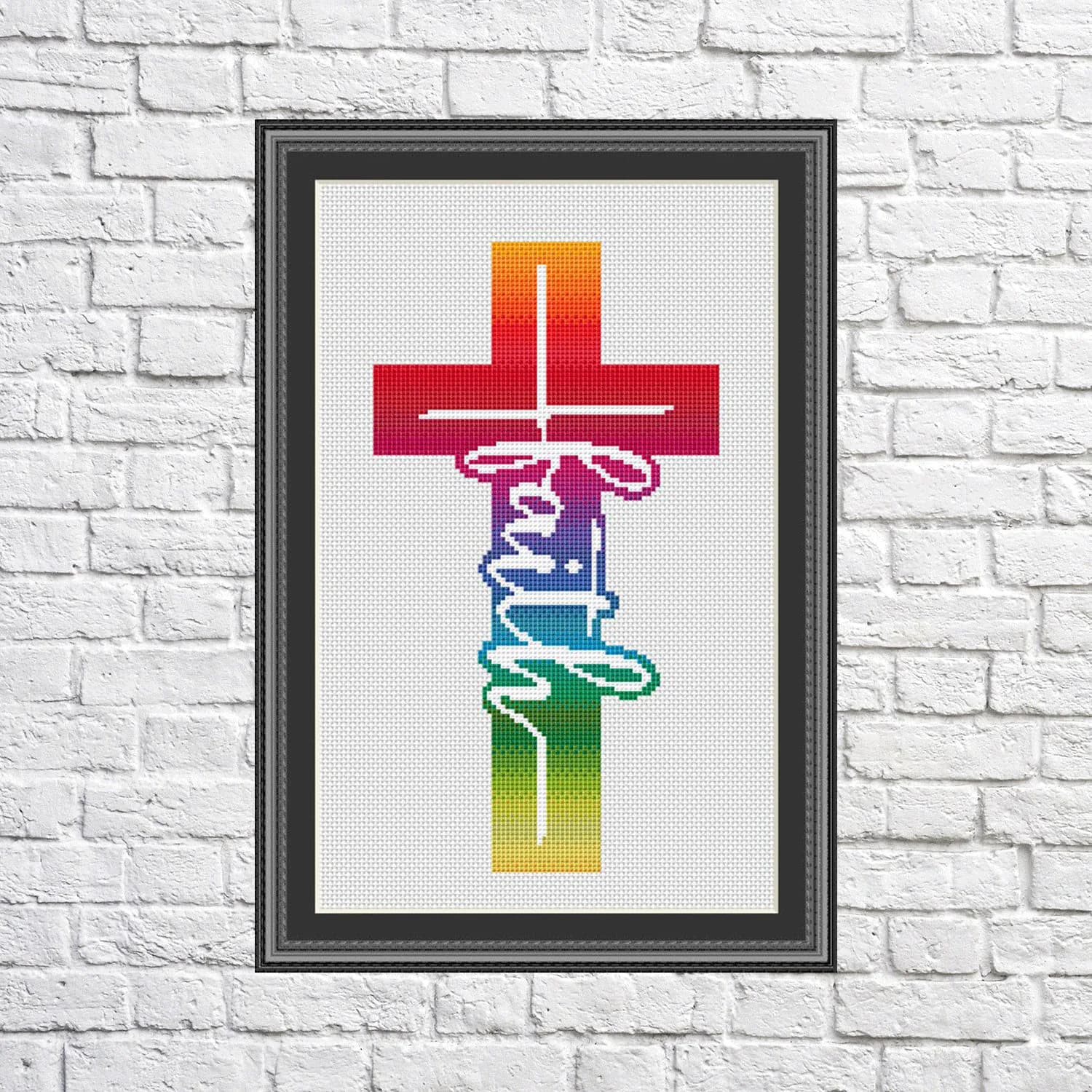 Faith cross stitch pattern, jesus Cross , Christian, Proverb & citation, modern cross stitch, PDF, instant download, PRV26