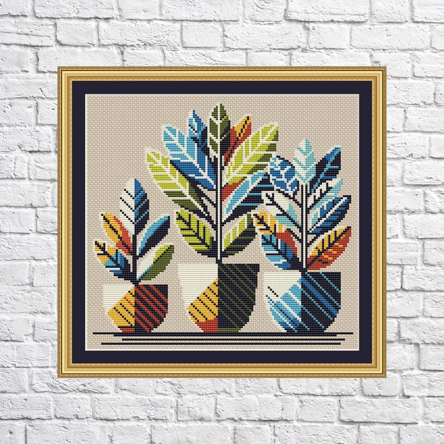 Flowers Cross Stitch Patterns, Nature cross stitch pattern, modern cross stitch, PDF, instant download, FLR36