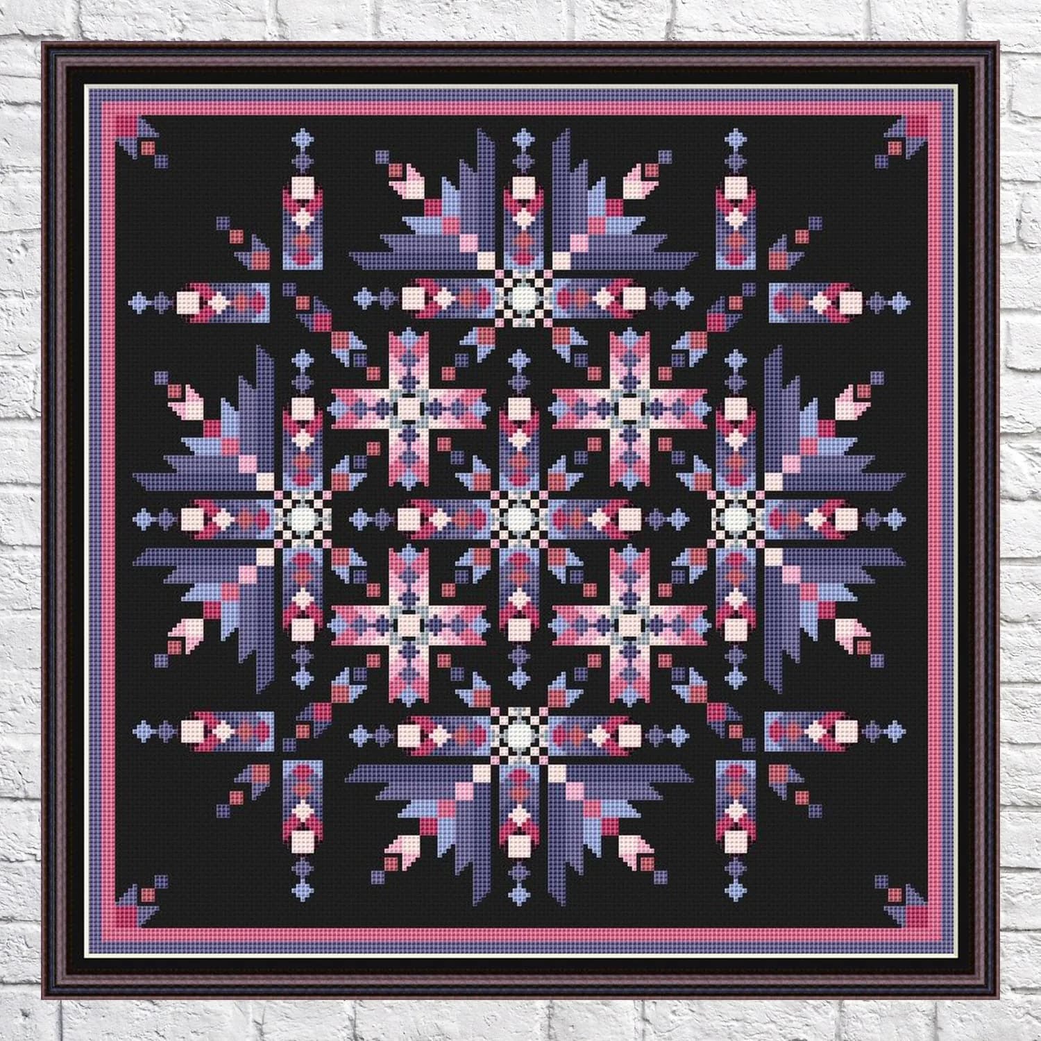 Patchwork, cross stitch pattern, Geometric design, Sampler, rainbow colors, modern cross stitch, PDF, instant download, PATCH63