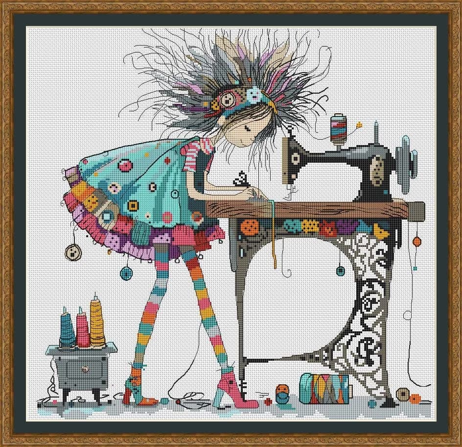 Whimsical Stitchery, Cross Stitch Pattern, Quirky collection, Christmas Decoration, Holidays, PDF, instant download, Quirky03